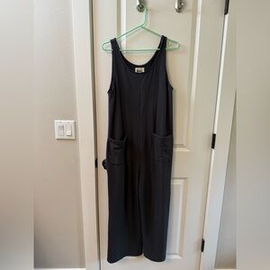 Madewell MWL cozy black jumpsuit.